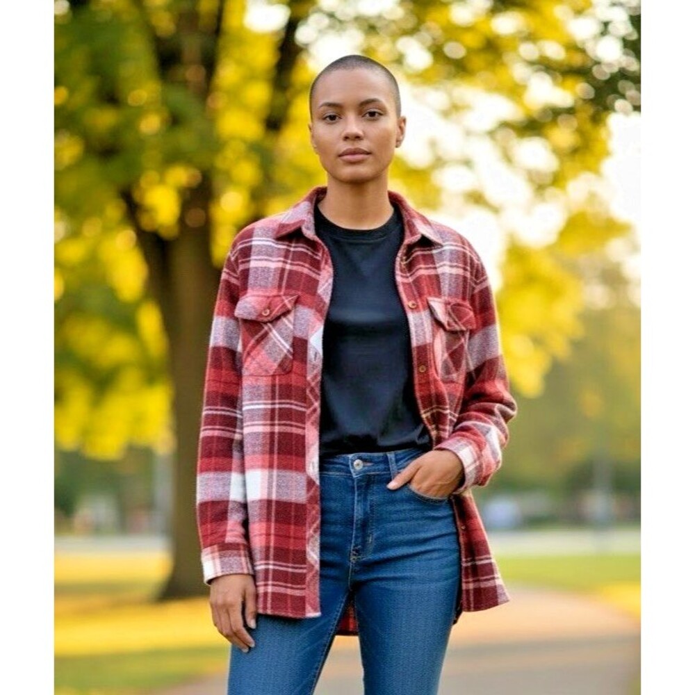 Pilcro NWOT womens plaid raglan long sleeve buttoned oversized blouse sz S